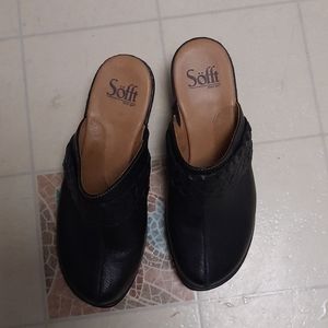 Gently Used Sofft Clogs with weave on heels & Trim